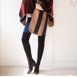 Over the Knee Black Suede Boots